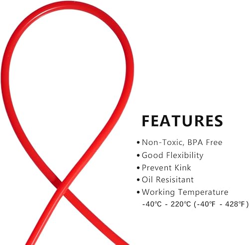 Miniatura 4 de QuQuyi Manguera de tubo de vacío de silicona de 58 pulgadas (0.630in) de diámetro interior x 34 pulgadas de diámetro exterior, tubo de silicona