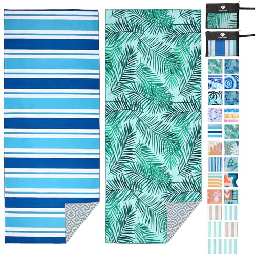 2 Pack Microfiber Beach Towel, Oversized...