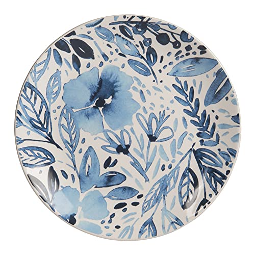 Trend'up - Assiette à dessert Jardin bleu 21,5 cm (lot de 6)
