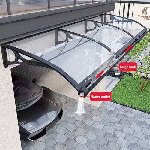 Auvent de fenêtre d'extérieur anti-UV et pluie avec structure métallique robuste