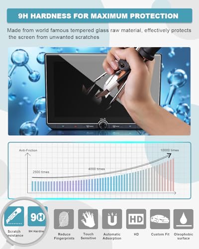 Image of CDEFG 2Pcs 2026 RAV4 Screen Protector for 2026 Toyota RAV4 10.5-inch Touchscreen (LE /SE /XLE Premium /Woodland), Tempered Glass (10.5 inch Navi & 12.3 inch Dash) 2026 RAV4 Hybrid Accessories 9H