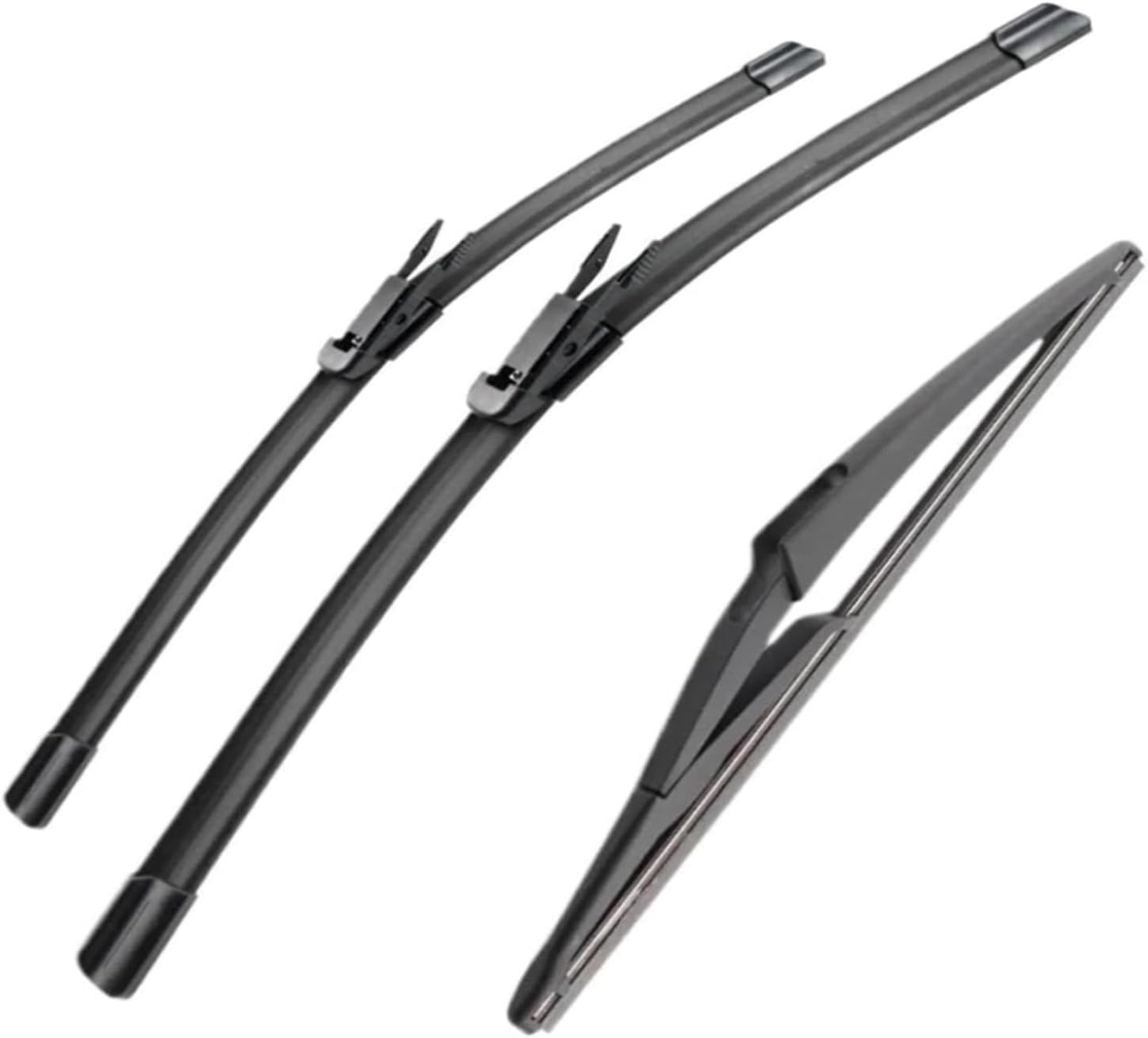 PLAKDFUU Wiper Blades Front Rear Set for Qashqai J10 2006-2013 24 "15" 12" - Silent & Streak-Free