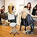 Beauty Salon Stool, Safeplus Rolling Saddle Chair Adjustable Massage Chair, Tattoo Facial Spa with Backrest (Adjustable Hydraulic with Wheel)