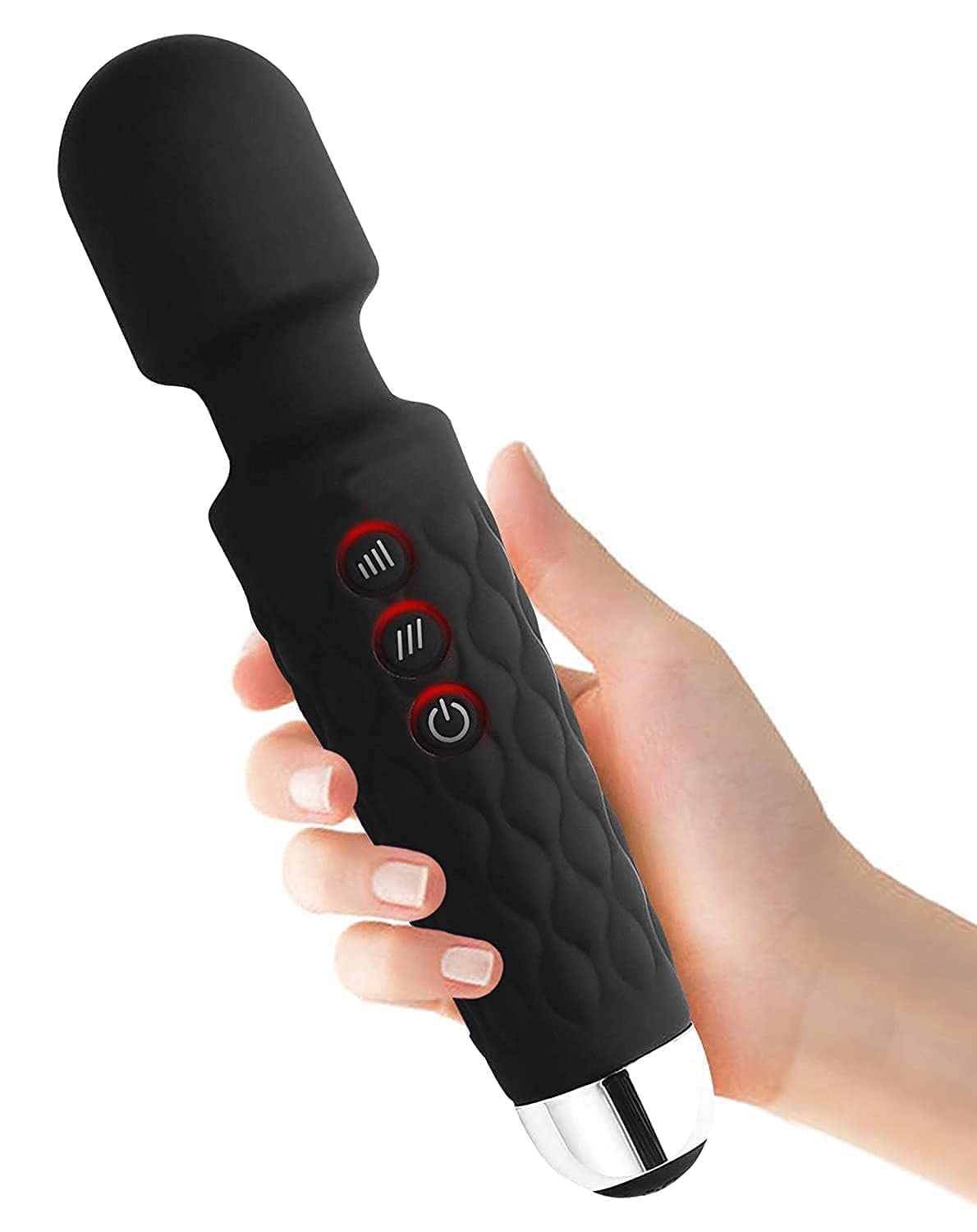 Waterproof Rechargeable Personal Body Massager for Women | Cordless Handheld Wand with 20 Vibration Modes & 8 Speed Patterns | Perfect for Pain Relief Massage (MULTICOLOR)-image-15