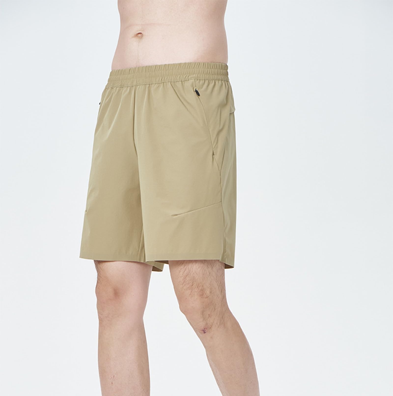 Pantaloncini da Jogging Uomo Pantaloncini da Palestra Pantaloncini da Allenamento Fitness Leggeri ad Asciugatura Rapida con Tasche A Zip