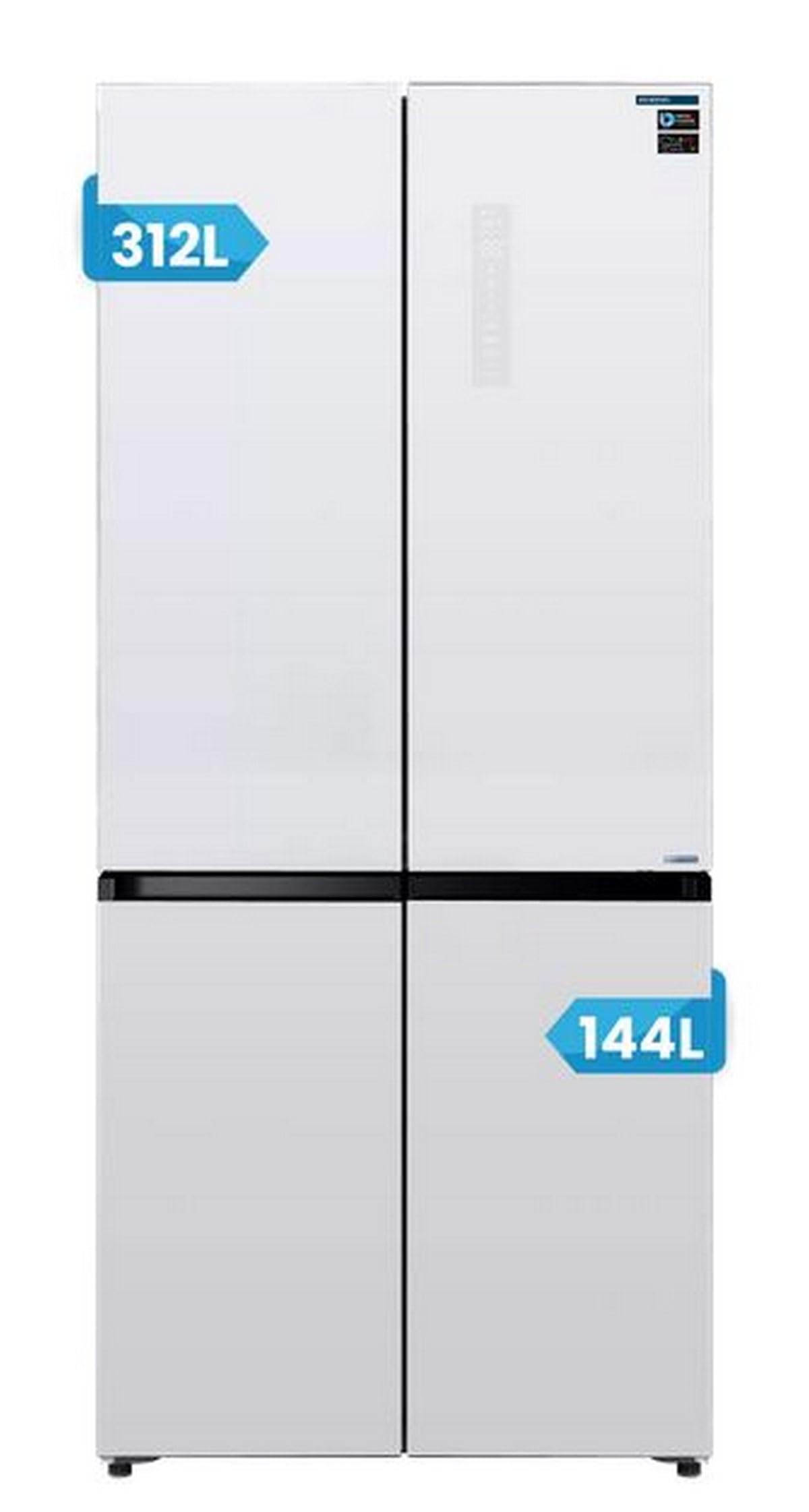 Frigorifico Americano Infiniton AMCB-580CD90, 190 cm de Altura, 456 Litros, E, Acabado en Cristal, Total No Frost (Blanco || AMCB-580CD90WEC)