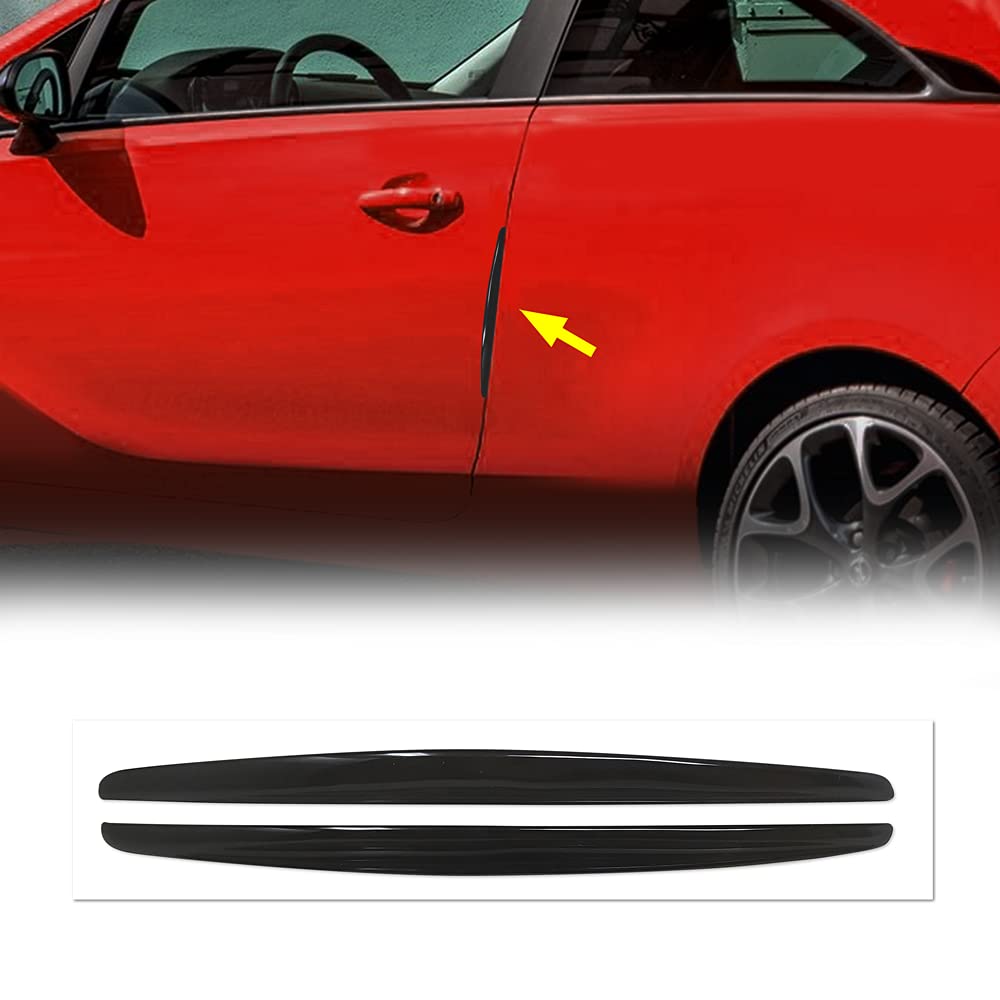 Quattroerre 3D Protective Car Door Profiles, Black Metal, Set of 2