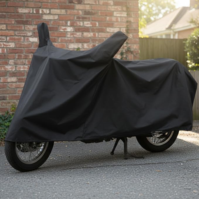 Image of DAXO Waterproof Scooty Cover for Tvs Jupiter 125 | All Weather Protection from Rain, Dust, UV Rays & Scratches with Mirror Pockets & Buckle Belt | Jupiter 125 Scooty Cover