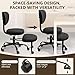 AtHope Ergonomic Cross Legged Office Chair with Wheels - Adjustable Height for Meditation, ADHD Desk & Yoga - Wide Criss Cross Design with Lumbar Support, Kneeling Chair - Black