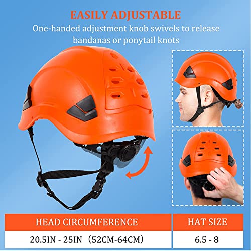 Orange Hard Hat ABS, Safety Helmet with Ventilation Holes and Adjustable Head Band, EN 397 Approved Work Helmet - Image 4