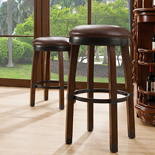 Image of Leick Home Calton Bar Stool, Sable, Sienna