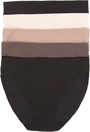 Felina Pima Cotton Hi-Cut Underwear 5-Pack