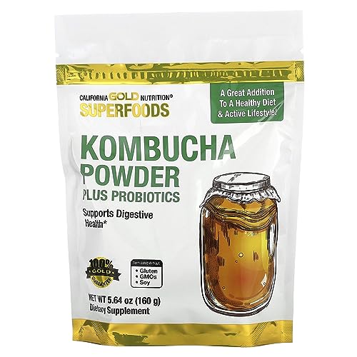 California Gold Nutrition Superfoods, Kombucha Powder Plus Probiotics, 5.64 oz (160 g)