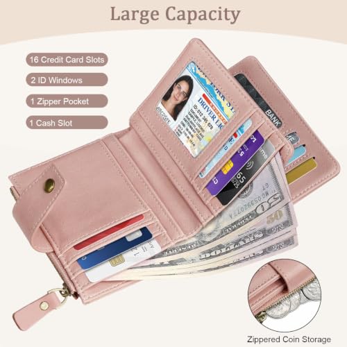 Image of Small Womens Wallet Billfold RFID Credit Card Holder Ladies Purse