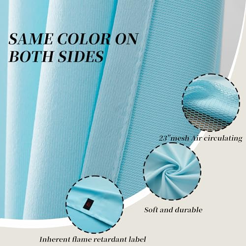 Image of Cniuyhi 5x8ft Hospital Curtains with Grommets Medical Privacy Fire Retardant Hospital Curtains for SPA Lab Clinic Room Divider (1 Panel, Blue, 5x8ft)