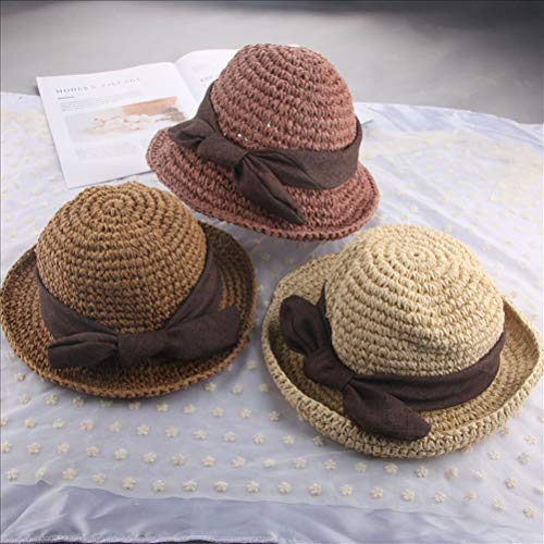 Chapéu de palha infantil TENDYCOCO chapéu de sol chapéu de verão para atividades ao ar livre