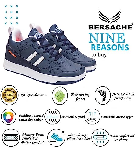 Bersache Lightweight Sports Shoes Sole | Comfortable Outdoor, Casual, Walking, Gym, Training, Trekking and Hiking Shoes for Men