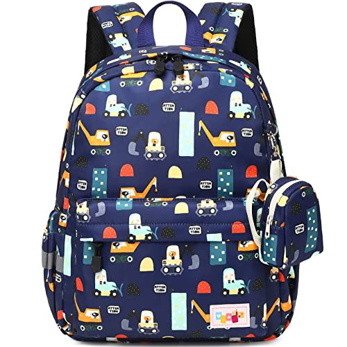 MIRLEWAIY Bonita mochila pequeña para niños y niñas, bolsa de monedas, grulla azul oscuro, mochilas, grúa azul oscuro