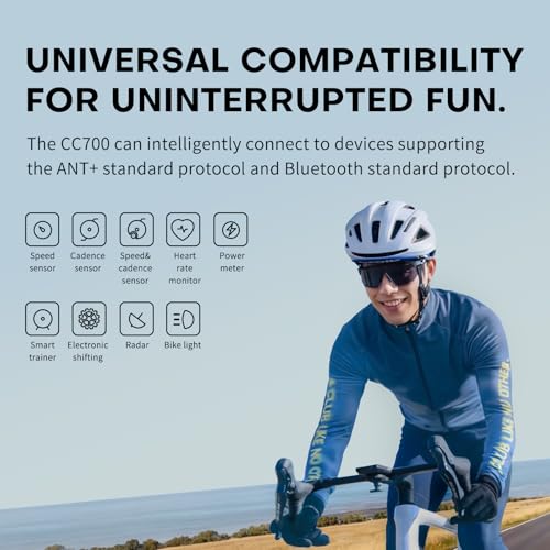Image of GEOID CC700 2.8 inch Color Screen Bike /Cycling Computer Wireless - Route Navigation with Re-Route Planing, WiFi Auto-Sync, ANT+ /Bluetooth, Fast 5s GPS Positioning, Free Indoor Training