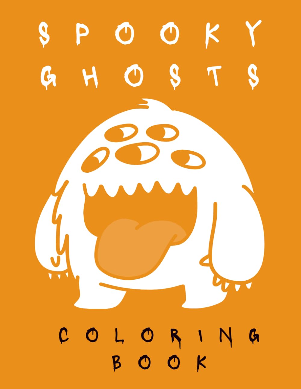 Spooky Ghosts Coloring Book: Cute & Creepy Halloween Ghost Characters, Fun Spooky Scenes, and Relaxing Coloring Pages for Adults & Teens
