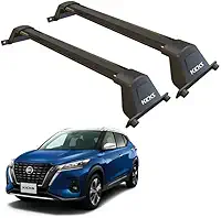 Rack Travessa de teto Bagageiro Kicks 2016 à 2024 Fixação Original Preto