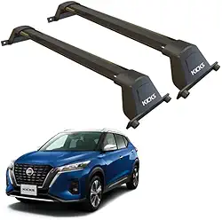 Rack Travessa de teto Bagageiro Kicks 2016 à 2024 Fixação Original Preto