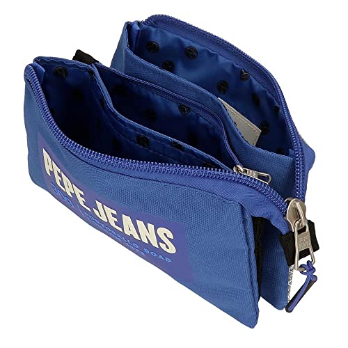 Pepe Jeans Darren Triple Case Blue 22x12x5 cm Polyester, Blue, Triple Case, 22 cm x 12 cm x 5 cm - Image 4