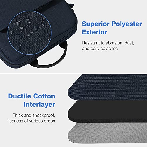 Image of Dadanism 9-11 Inch Tablet Sleeve Bag Carrying Case with Shoulder Strap for iPad (A16) 11 inch, iPad 10th Gen 10.9 inch, iPad Air M4 /Pro M5 11 inch, iPad 9 /8 /7th 10.2 inch, Galaxy Tab A11+ Plus 11 inch, Dark Blue