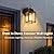 Dusk to Dawn Outdoor Wall Lights 2-Pack, Black Exterior Light Fixtures with Clear Glass, Waterproof Modern Porch Sconce Lanterns for Garage, Patio, Front Door, House (E26 Bulb Not Included)