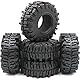hobbysoul 5Stk RC 2.2 Mud slingers Reifen Sticky Rock Crawler Reifen Höhe 124mm & Schaum