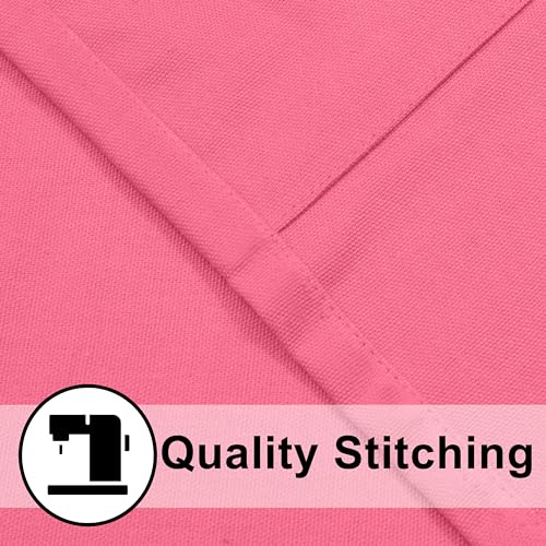 Image of THE LINEN COMPANY Cotton Room Darkening Curtain, Light Blocking Curtain 10 feet with Eyelet Rings for Long Door 1 Pcs Set for Living Room, Bedroom (4.5ft x 10ft, Pink)