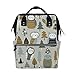 Produktbild Lafle Mumien-Rucksack, Schultasche, Eulen und Bäume, multifunktional, große Kapazität, Wickeltasche, Tragetasche für Damen und Herren