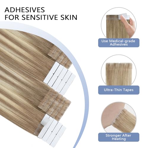 Image of COOKAYU Invisi Edge Tape in Hair Extensions Human Hair