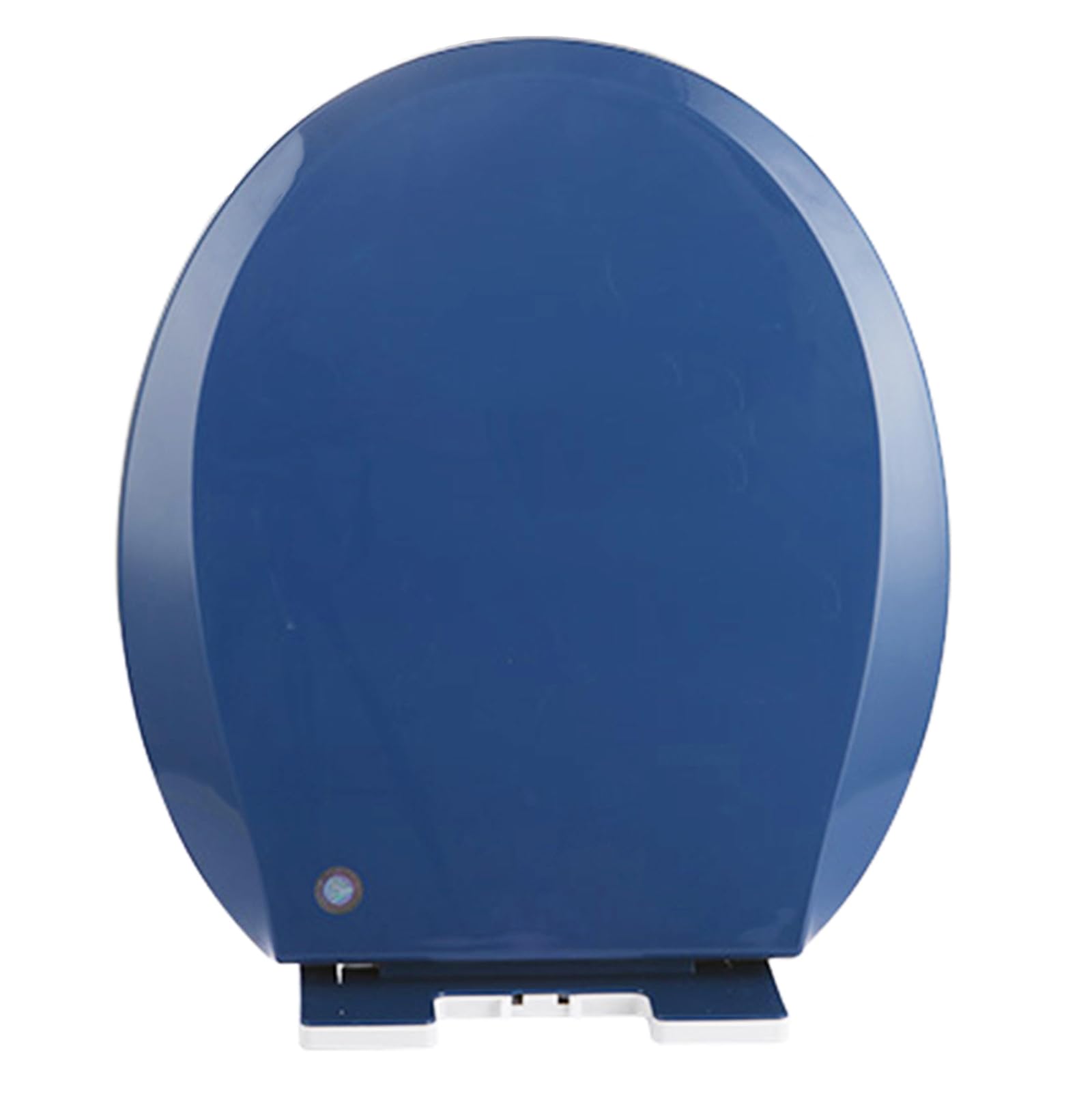 Tapa WC de PP en Forma de O con Cierre Suave y Bisagras Ajustables, Asiento de Inodoro Universal con Liberación Rápida para una Fácil Limpieza, Tapa de Inodoro, Azul Zafiro, 36x41cm