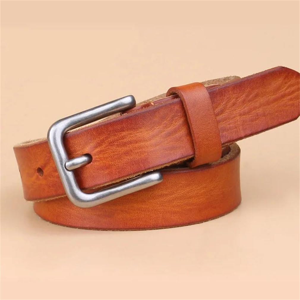 Cinturones de piel de vaca para mujer con hebilla de 2,2 cm