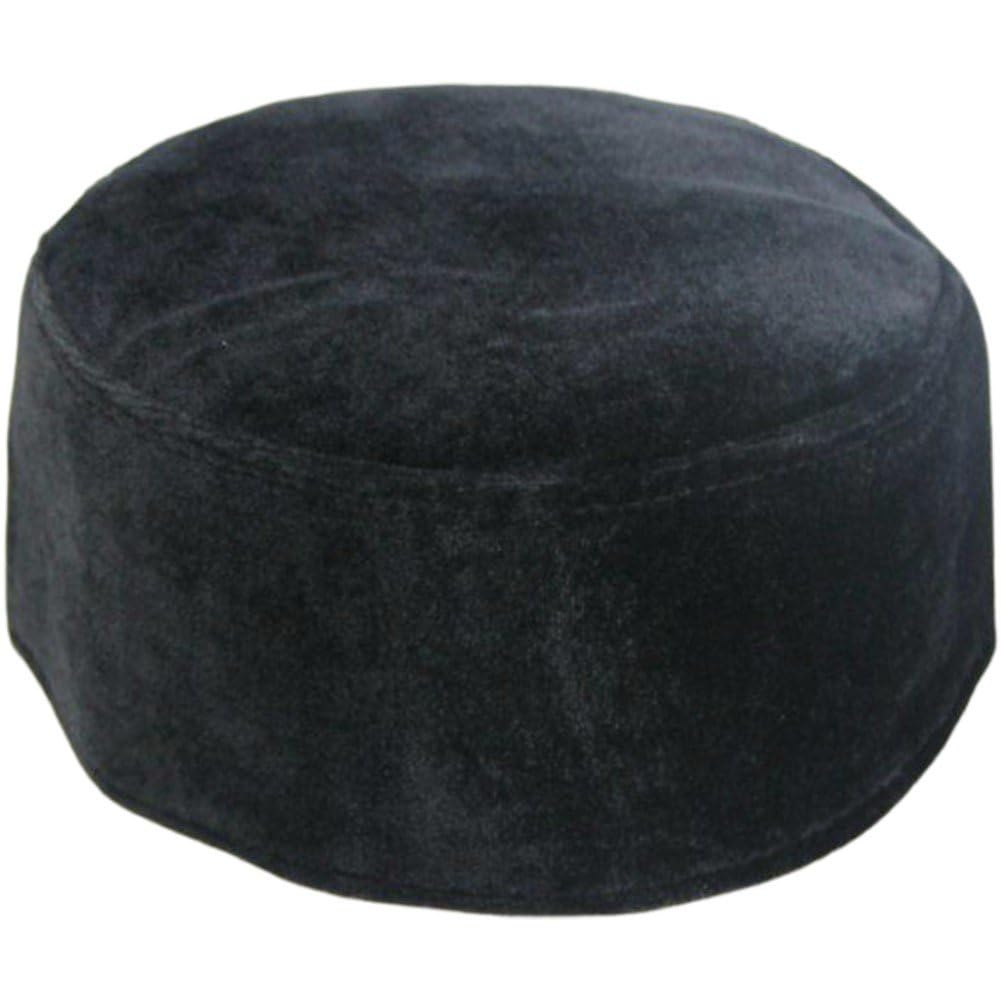 Casiler Men's Black Muslim Prayer Hat, Islam Musulman Hijab Bonnet Arabic Cap Islam Kufi Headware Winter Muslim Hat