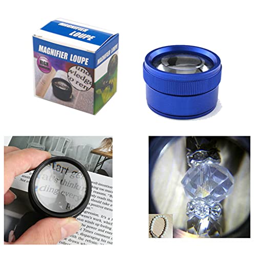 Jewelry Diamond Identification Magnifier Magnifiers Watchmaker Glasses Magnifier 30x Glass Portable Handheld 30x Loupe Magnifier Desktop Portable Metal Magnifie
