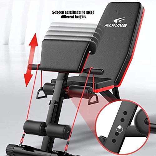 Home Gym Adjustable Weight Bench Workout Bench, Mosunx Adjustable Sit Up Incline Abs Benchs Flat Fly Weight Press Fitness (Adjustable Set A, Black)
