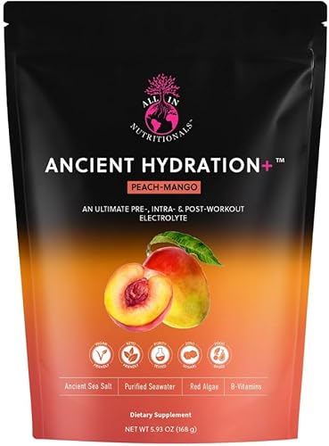 Ancient Hydration Plus - Electrolitos diseñados para apoyar el ayuno Fórmula limpia a base de alimentos con agua de coco, minerales marinos y