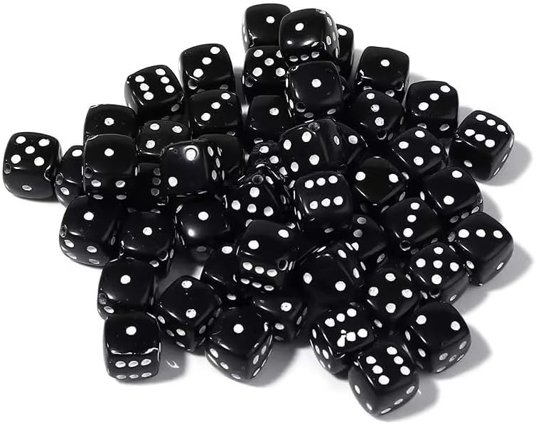 20Pcs Acrylic Dice Mixed Color Loose Beads DIY Beaded Material Beading and Jewelry Making(8mm) - Image 2