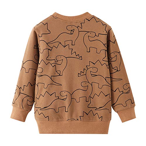 HUAER& Baby Boy Round Neck Cotton Long Sleeve Pullover Sweatshirt 2-7Y2