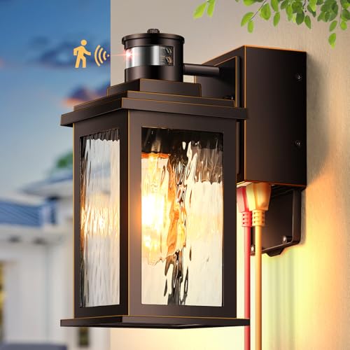 Image of Gleamz Adjustable Sensitivity Motion Sensor Outdoor Lights with GFCI Outlet