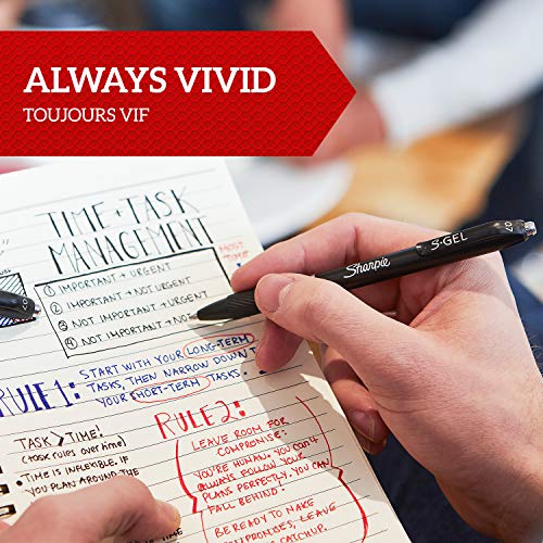 Sharpie S-Gel Blue Gel Pens - Medium Point (0.7mm) - 3 Pack - Image 3