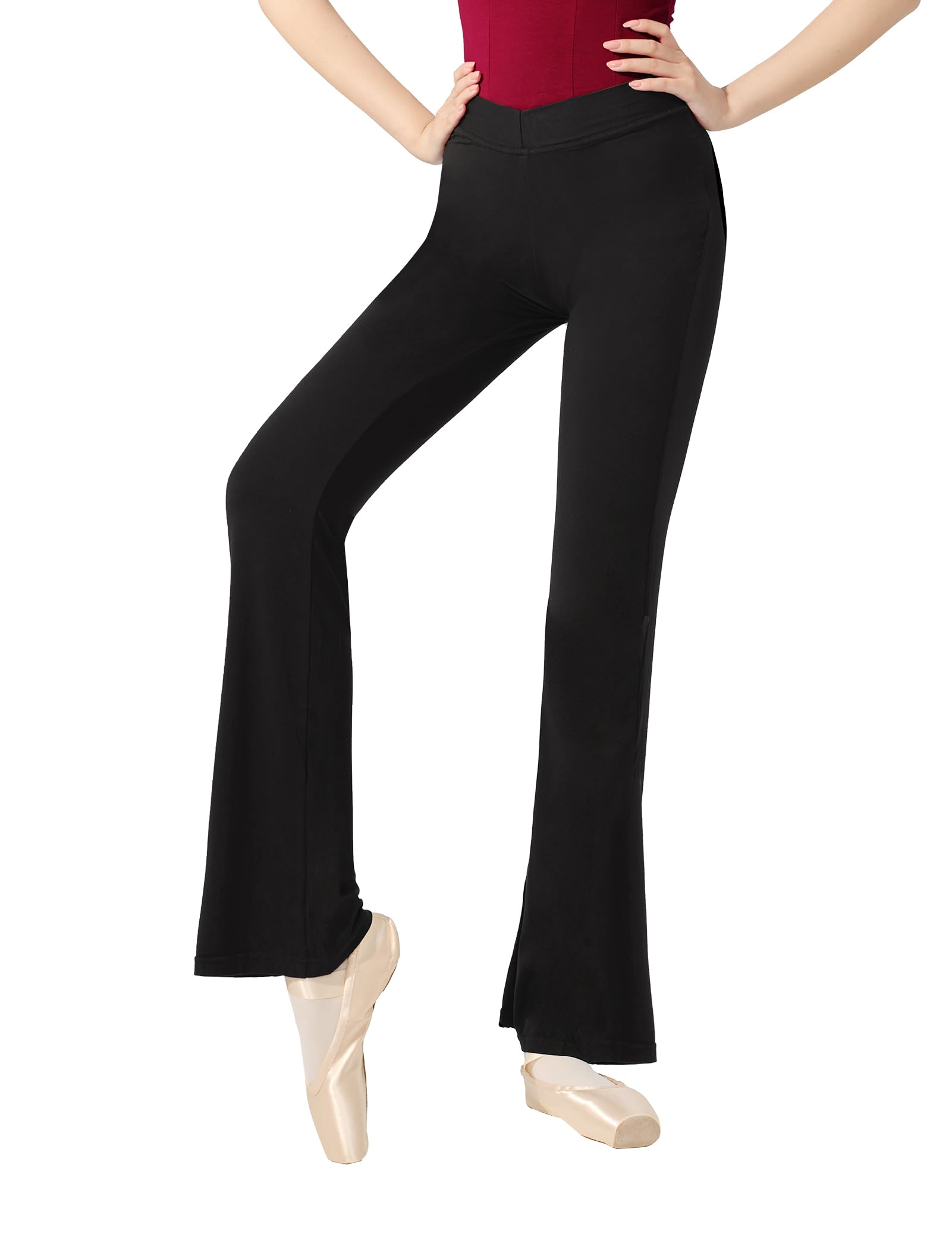 DanceDaily Women Breathable Ballet Pants High Elastic Dance Legging Modal Trousers for Gymnastics/Bicycling/Yoga