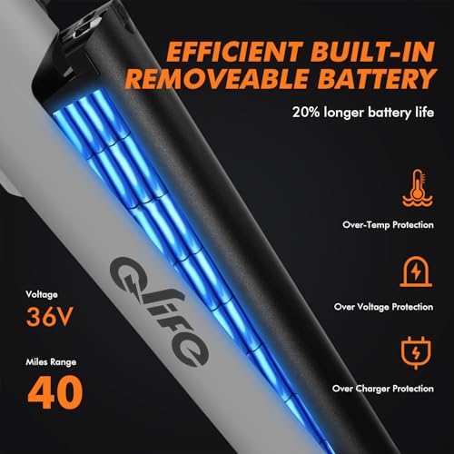 Image of Qlife Cityone Electric Bike for Adults & Teens, Step-Through Commuter Ebike, 1000W Peak Motor, 55-Mile Range, 48V Removable Battery, 26-Inch City Tires, 7-Speed, Up to 20+ MPH