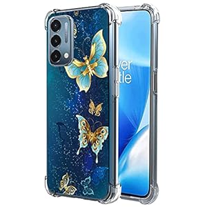 for OnePlus Nord N200 5G Case, Slim Flexible TPU for Girls Women Airbag Bumper Shock Absorption Rubber Soft Silicone Case Cover Fit for OnePlus Nord N200 5G (Butterfly)