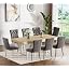 Oak White Table + Grey Chairs