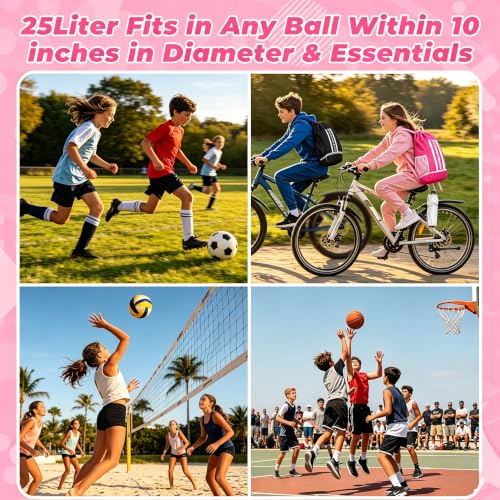 Image of Soccer Bag, Youth Drawstring Backpack for Volleyball Basketball Sports | with 1 Shoes Compartment 1 Wet&Dry Pocket 2 Side Mesh Pockets 2 Zipper Pockets Bag for Gym Training Swimming Back to School