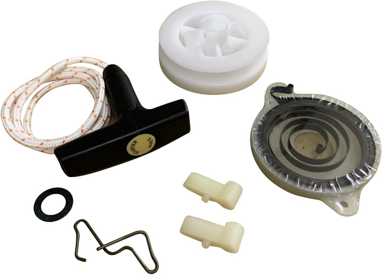 ENGINERUN Pull Start Cord Recoil Starter Rope Rotor Rewind Spring Pawl Repair Kit Compatible with Stihl 066 MS660 Chainsaws Parts Replaces 1122 190 0605, 1122 195 0400