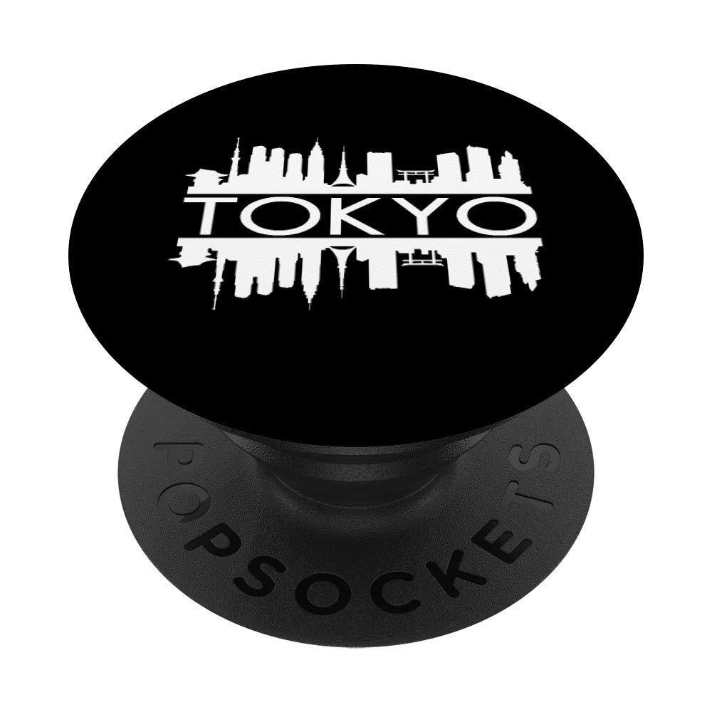 TOKYO JAPAN SKYLINE OF BUILDING, TOWER, TEMPLE, TORII GATE PopSockets Grip and Stand for Phones and Tablets